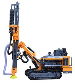 Down-the-hole drill rig for large scale mines or quarries