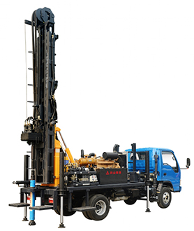 Truck mounted reverse circulation drilling rig