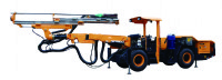 Telecopic feed boom production drill rig